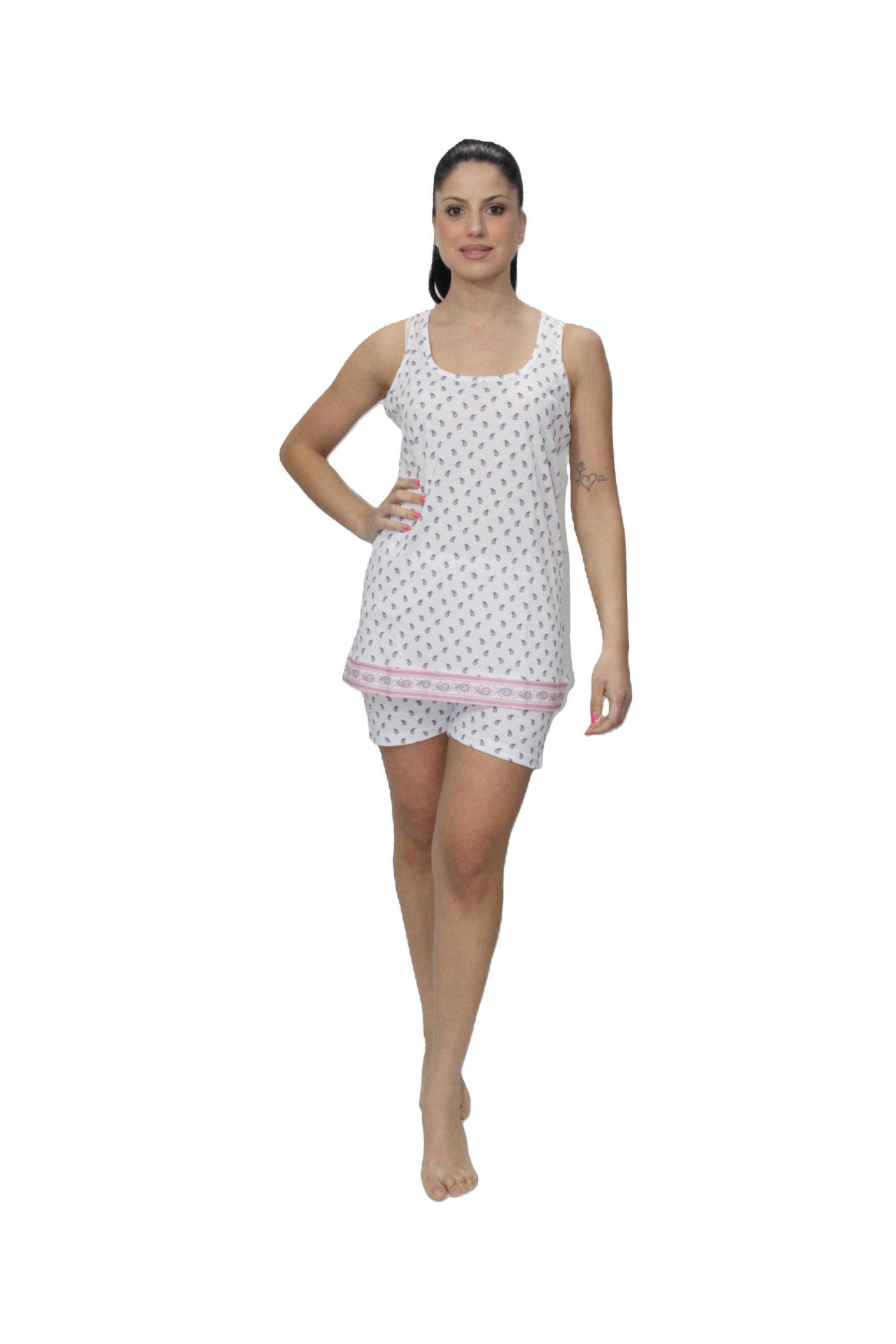 Pigiama corto Donna E2530 Fida - evabiancheria